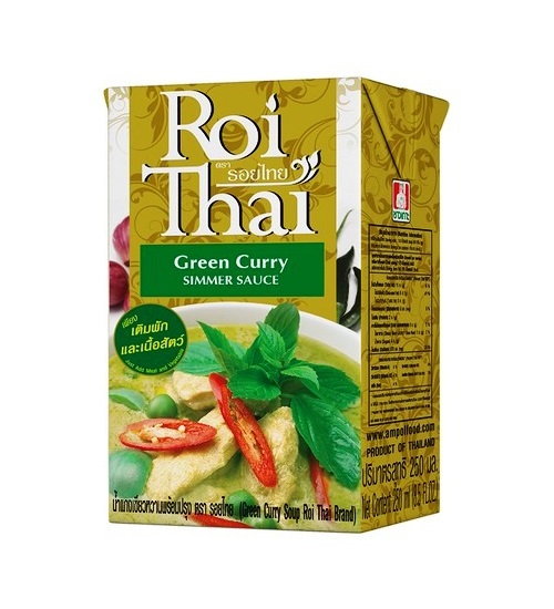 Green curry in salsa con latte di cocco Roi Thai 250ml.